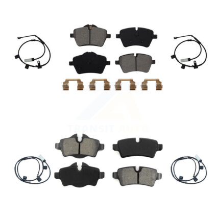 Front Rear Semi-Metallic Disc Brake Pads And Wear Sensors Kit For Mini Cooper 1.6L KSW-100117