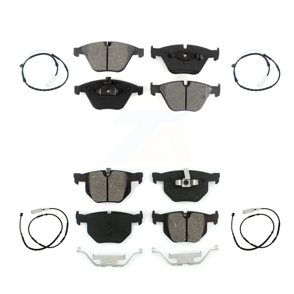 Front Rear Semi-Metallic Brake Pads Wear Sensor Kit For 13 BMW X1 xDrive35i with AWD 3.0L KSW-100143