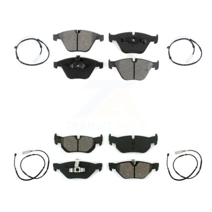 Front Rear Semi-Metallic Brake Pads Wear Sensor Kit For 13 BMW X1 xDrive28i with AWD 2.0L KSW-100144