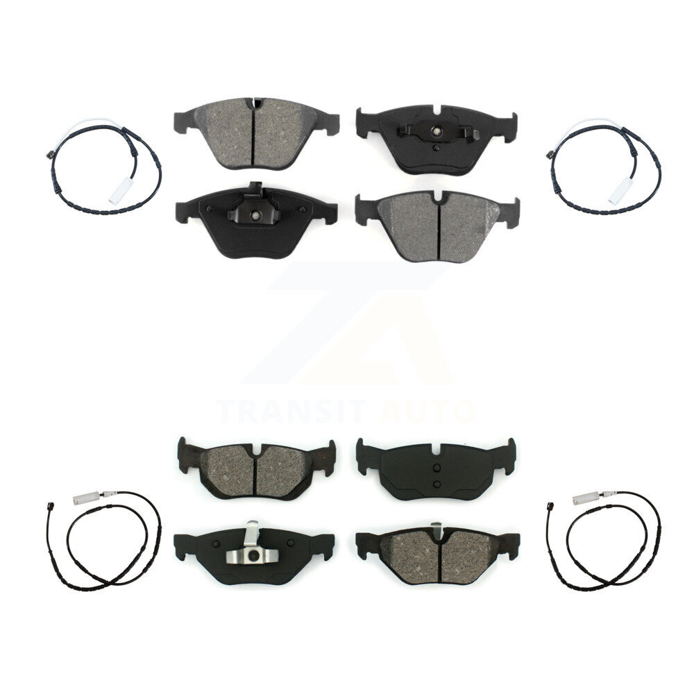 Front Rear Semi-Metallic Brake Pads Wear Sensor Kit For 13 BMW X1 xDrive28i with AWD 2.0L KSW-100144