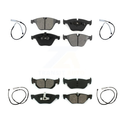 Front Rear Semi-Metallic Disc Brake Pads And Wear Sensors Kit For BMW X1 KSW-100145