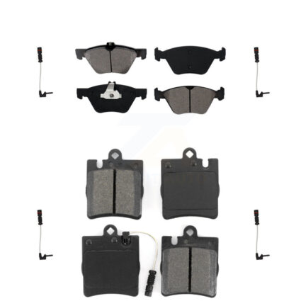 Front Rear Semi-Metallic Brake Pads & Extra Wear Sensor Kit For Mercedes-Benz E320 CLK320 KSW-100147
