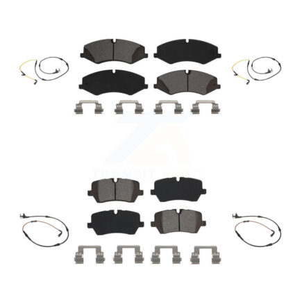 Front Rear Semi-Metallic Brake Pad & Wear Sensor Kit For Land Rover Range Sport Discovery KSW-100148