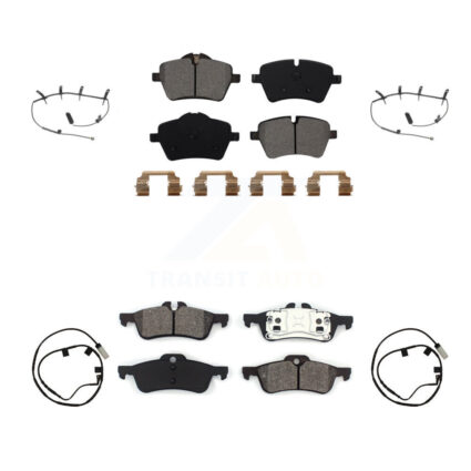 Front Rear Semi-Metallic Disc Brake Pads And Wear Sensors Kit For 2006 Mini Cooper 1.6L KSW-100152