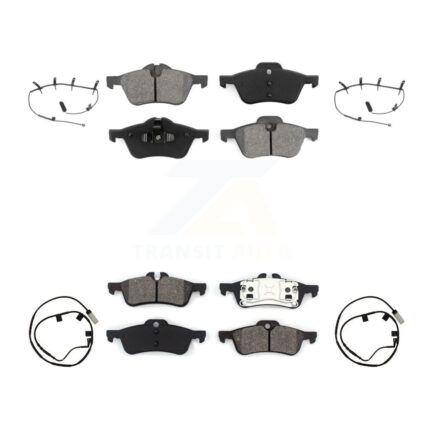 Front Rear Semi-Metallic Disc Brake Pads And Wear Sensors Kit For 2006 Mini Cooper 1.6L KSW-100153