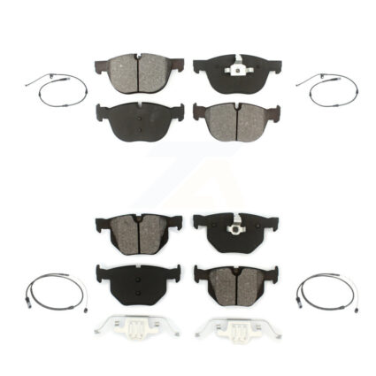 Front Rear Semi-Metallic Disc Brake Pads And Wear Sensors Kit For BMW X5 X6 KSW-100158