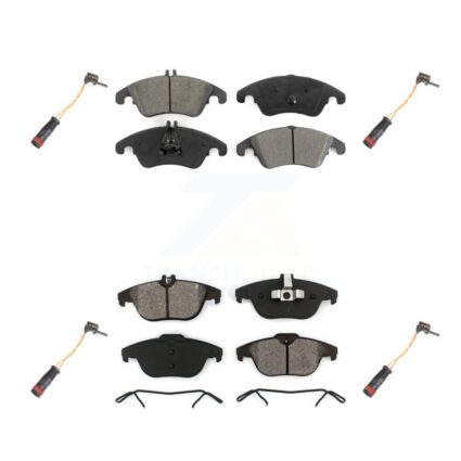 Front Rear Semi-Metallic Brake Pads Wear Sensor Kit For Mercedes-Benz C300 C350 E350 E550 KSW-100161
