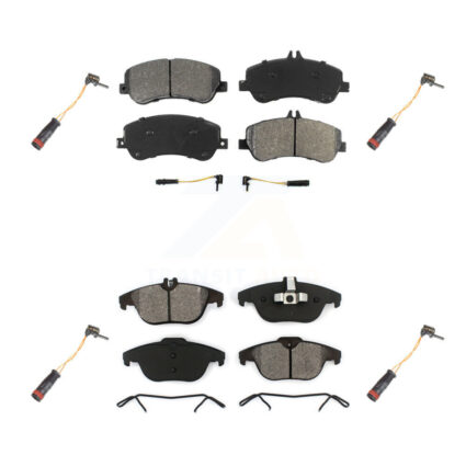 Front Rear Semi-Metallic Brake Pads Extra Wear Sensor Kit For Mercedes-Benz GLK350 GLK250 KSW-100163