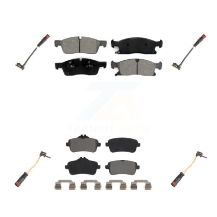 Front Rear Semi-Metallic Brake Pads Wear Sensor Kit For Mercedes-Benz ML350 GLE350 GLE400 KSW-100164