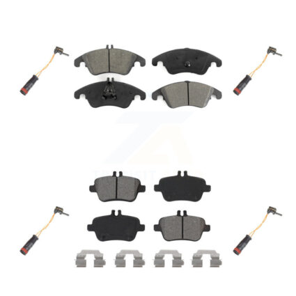 Front Rear Semi-Metallic Disc Brake Pads And Wear Sensors Kit For Mercedes-Benz SLK350 KSW-100165