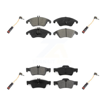 Front Rear Semi-Metallic Brake Pad And Wear Sensor Kit For Mercedes-Benz E350 E250 CLS400 KSW-100168