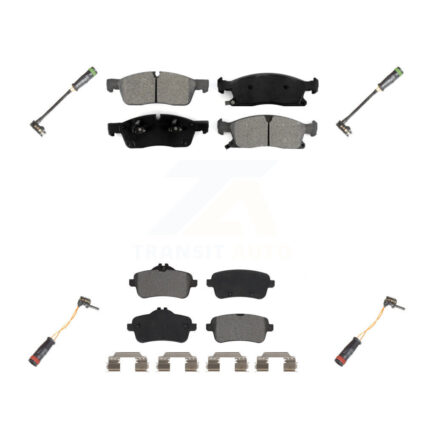 Front Rear Semi-Metallic Brake Pads Wear Sensor Kit For Mercedes-Benz GLE400 GL350 GLS450 KSW-100169