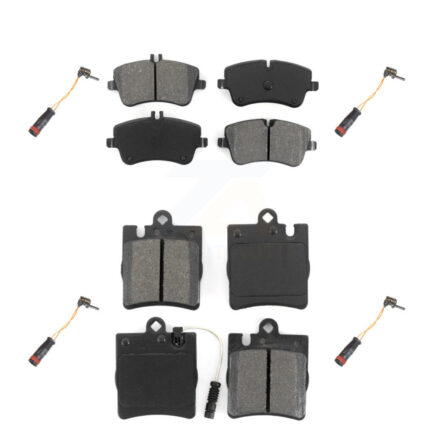 Front Rear Semi-Metallic Brake Pad Extra Wear Sensor Kit For Mercedes-Benz C280 C320 C350 KSW-100173