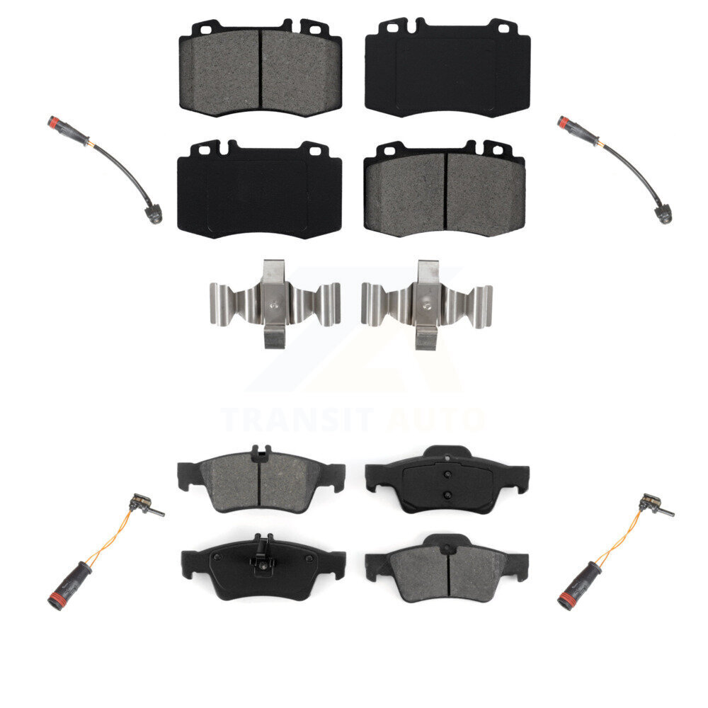 Front Rear Semi-Metallic Brake Pad Wear Sensor Kit For 2003-2006 Mercedes-Benz SL500 5.0L KSW-100175