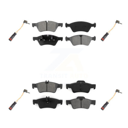 Front Rear Semi-Metallic Disc Brake Pads And Wear Sensors Kit For Mercedes-Benz E350 AWD KSW-100178