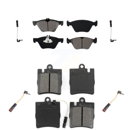 Front Rear Semi-Metallic Disc Brake Pads & Extra Wear Sensor Kit For Mercedes-Benz CLK320 KSW-100181