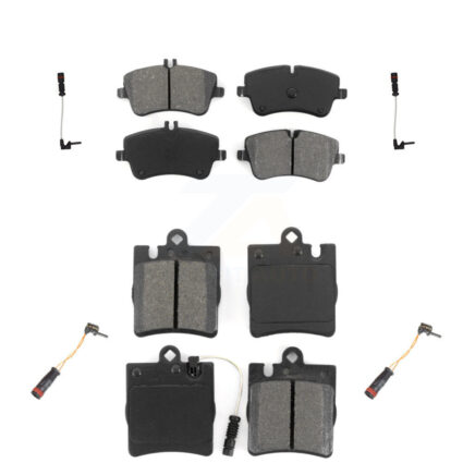 Front Rear Semi-Metallic Disc Brake Pads & Extra Wear Sensor Kit For Mercedes-Benz CLK320 KSW-100182