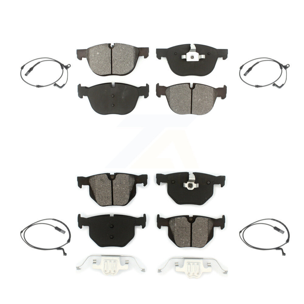 Front Rear Semi-Metallic Disc Brake Pads And Wear Sensors Kit For BMW X5 X6 KSW-100190