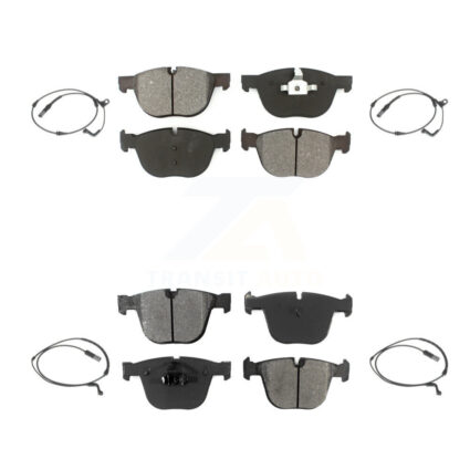 Front Rear Semi-Metallic Disc Brake Pads And Wear Sensors Kit For BMW X5 X6 KSW-100191