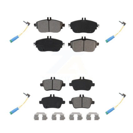 Front Rear Semi-Metallic Brake Pad & Wear Sensor Kit For Mercedes-Benz CLA250 GLA250 2.0L KSW-100192