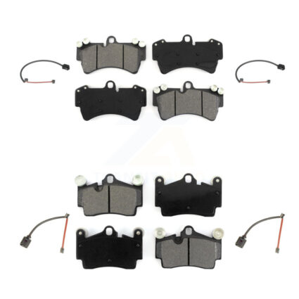 Front Rear Semi-Metallic Disc Brake Pads And Wear Sensors Kit For Audi Q7 Porsche Cayenne KSW-100200