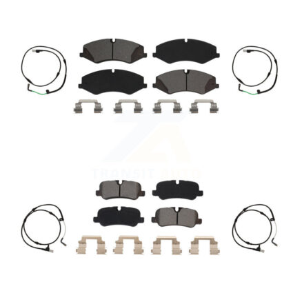 Front Rear Semi-Metallic Disc Brake Pads And Wear Sensors Kit For Land Rover LR4 KSW-100201