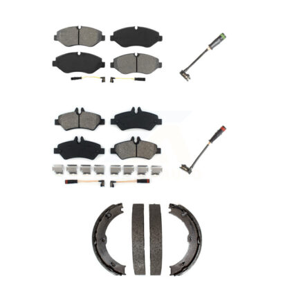 Front Rear Semi-Metallic Brake Pads & Extra Wear Sensor Kit (5Pc) For Sprinter 2500 Dodge KSW-100217