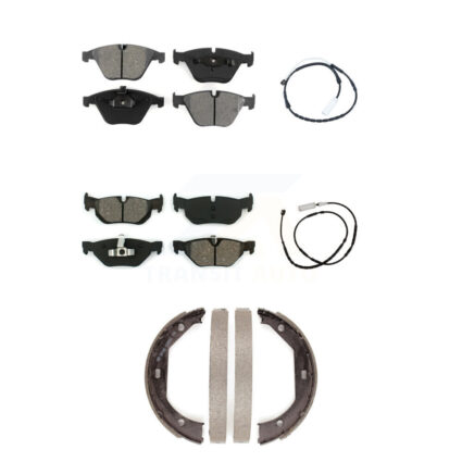 Front Rear Semi-Metallic Disc Brake Pads And Wear Sensors Kit (5Pc) For BMW X1 KSW-100233