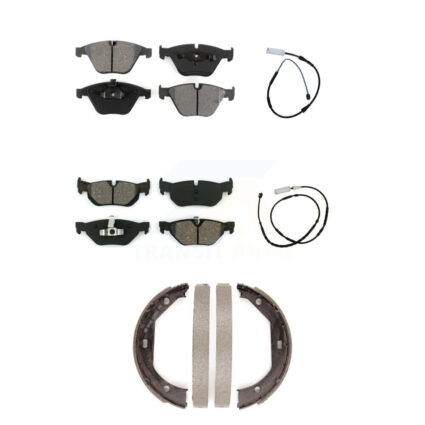 Front Rear Semi-Metallic Disc Brake Pads And Wear Sensors Kit (5Pc) For BMW X1 KSW-100234