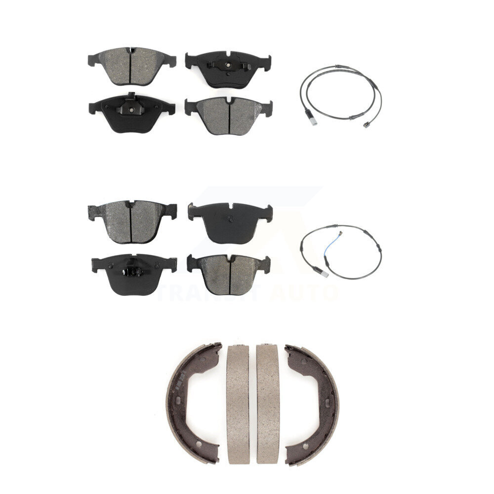 Front Rear Semi-Metallic Brake Pad Wear Sensor Kit (5Pc) For 2010 BMW 535i Base with 3.0L KSW-100240
