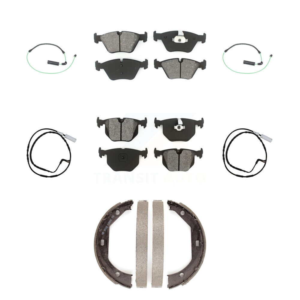 Front Rear Semi-Metallic Disc Brake Pad And Wear Sensor Kit (7Pc) For 2005 BMW 330xi 3.0L KSW-100256