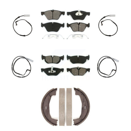 Front Rear Semi-Metallic Disc Brake Pad Wear Sensor Kit (7Pc) For BMW 128i 328i 323i 325i KSW-100258