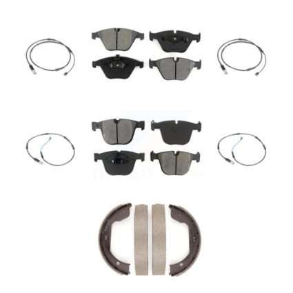 Front Rear Semi-Metallic Brake Pad Wear Sensor Kit (7Pc) For 2010 BMW 535i Base with 3.0L KSW-100274