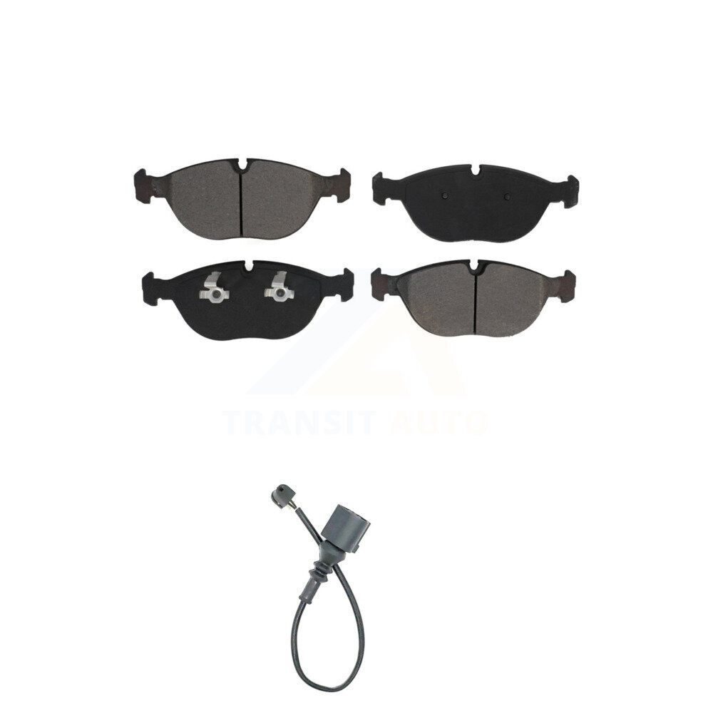 Front Semi-Metallic Brake Pad And Wear Sensor Kit For Audi TT Quattro Volkswagen R32 3.2L KSW-100303
