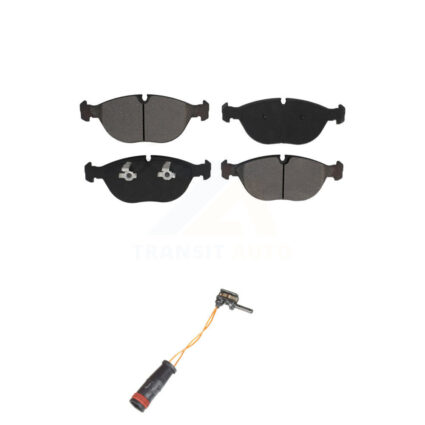 Front Semi-Metallic Disc Brake Pads And Wear Sensors Kit For 2006 Mercedes-Benz E350 AWD KSW-100310