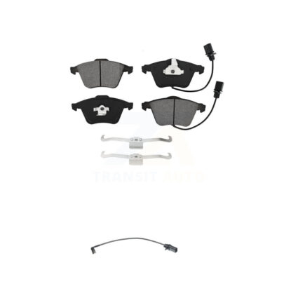 Front Semi-Metallic Disc Brake Pads And Extra Wear Sensor Kit For 2008 Audi A4 Quattro S4 KSW-100317