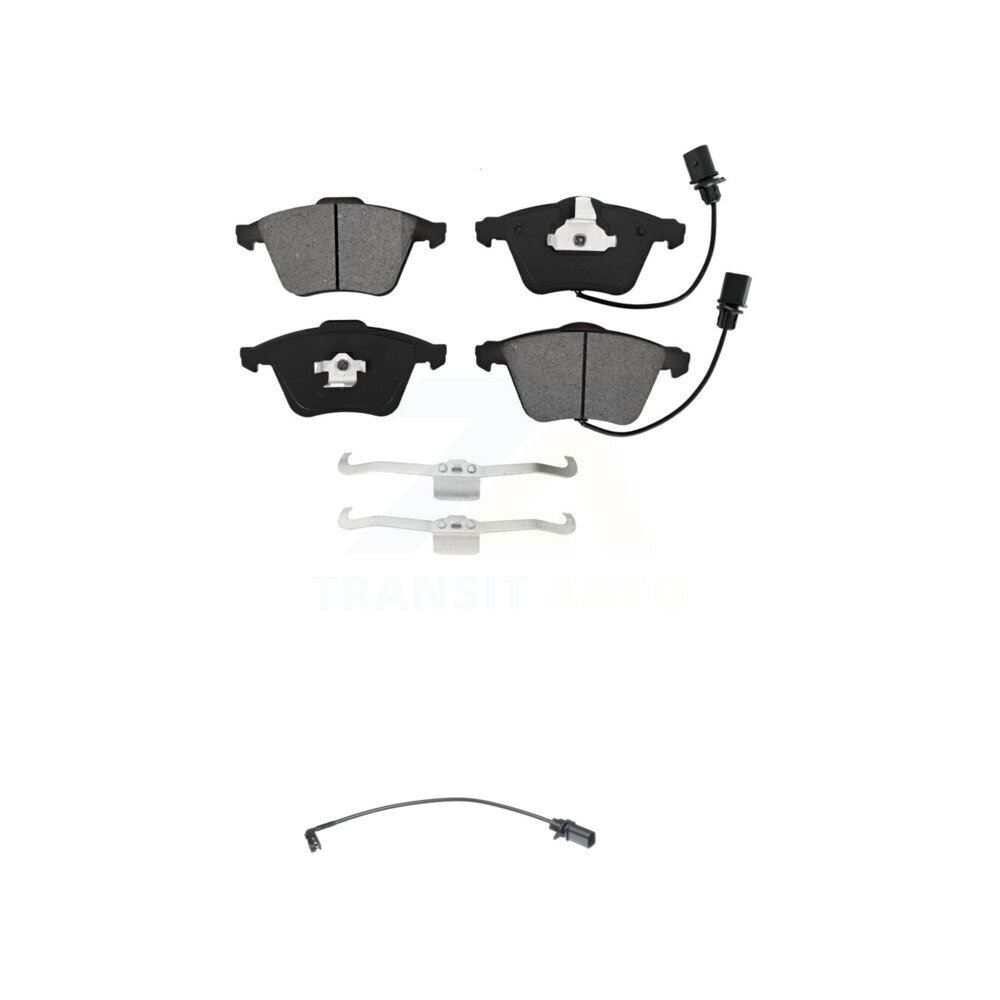 Front Semi-Metallic Disc Brake Pads And Extra Wear Sensor Kit For 2008 Audi A4 Quattro S4 KSW-100317