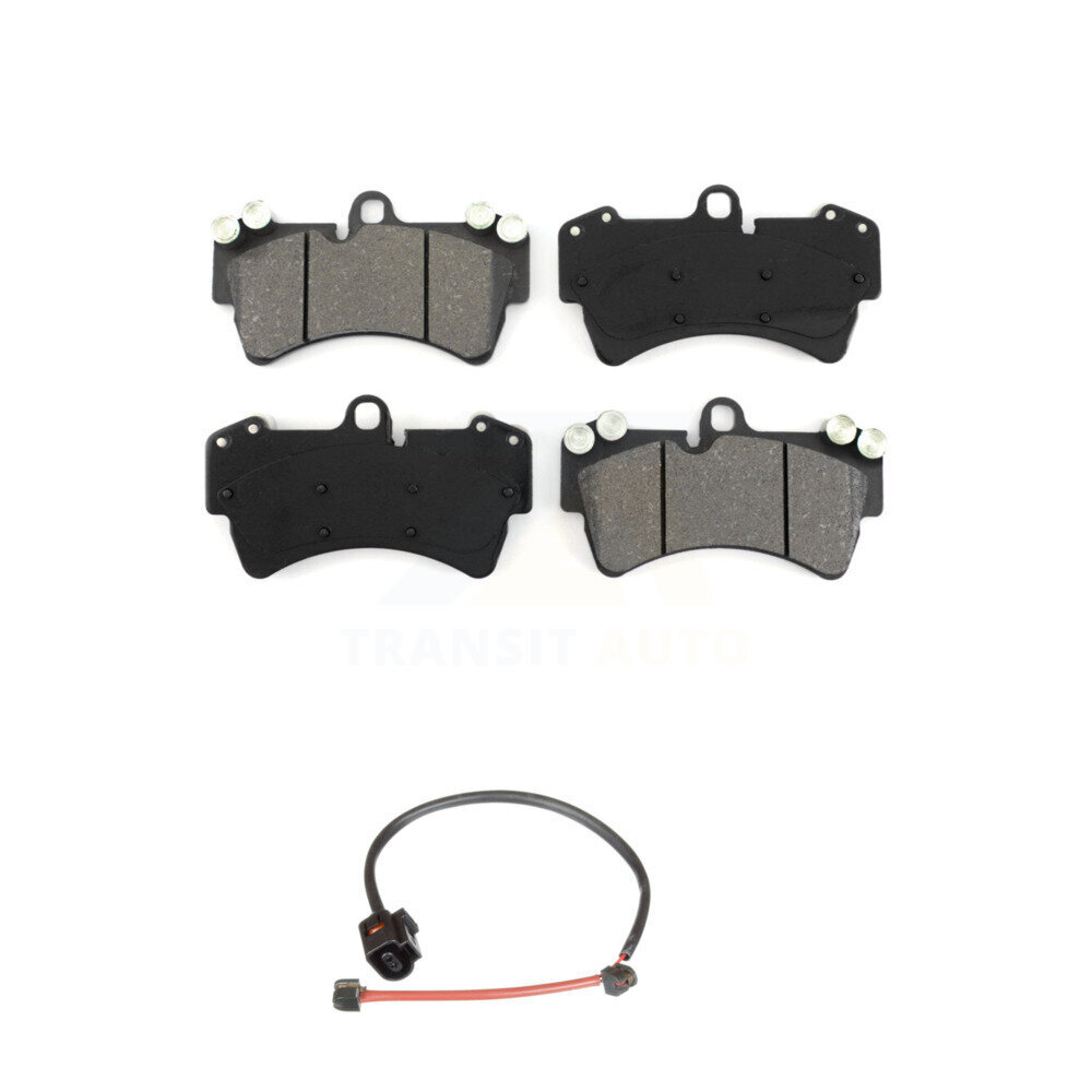 Front Semi-Metallic Disc Brake Pads And Wear Sensors Kit For Porsche Cayenne KSW-100326