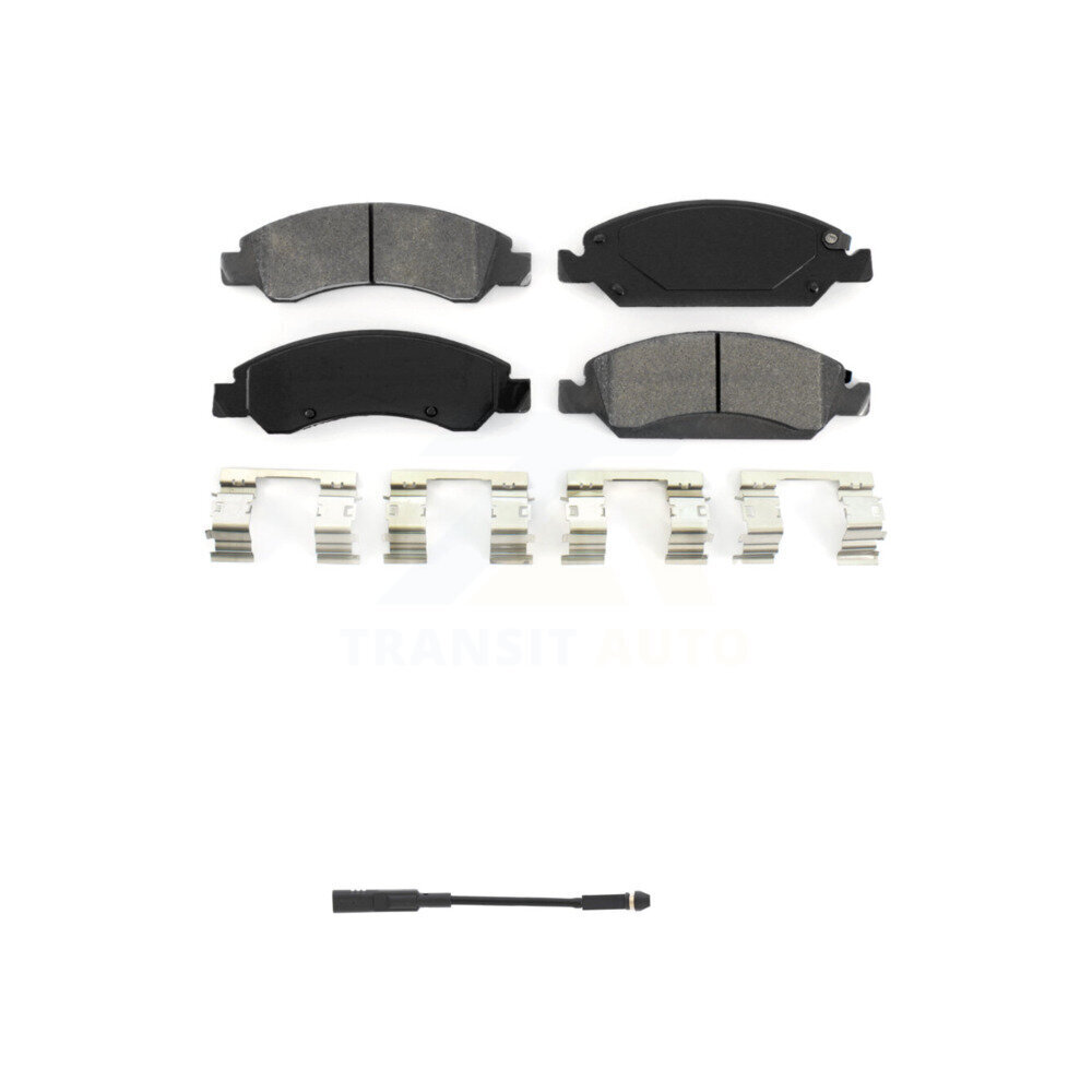 Front Semi-Metallic Brake Pads Wear Sensor Kit For GMC Chevrolet Silverado 1500 LD Sierra KSW-100331