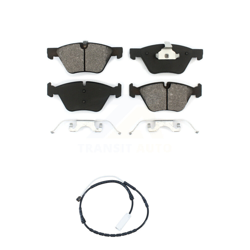 Front Semi-Metallic Disc Brake Pads And Wear Sensors Kit For 2012 BMW X1 xDrive28i KSW-100342