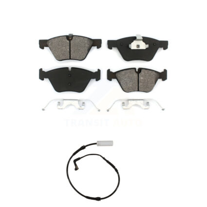 Front Semi-Metallic Disc Brake Pads And Wear Sensors Kit For BMW 128i 328i 323i 325i 330i KSW-100343