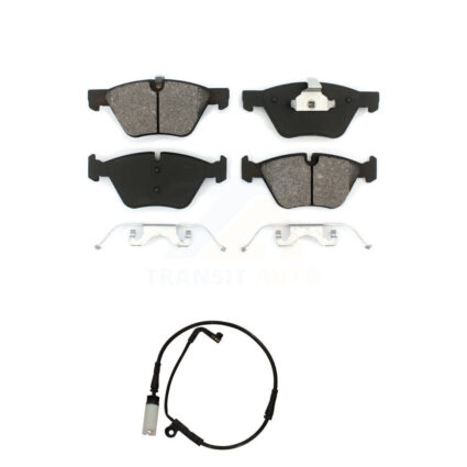 Front Semi-Metallic Disc Brake Pads And Wear Sensors Kit For BMW 525i KSW-100344