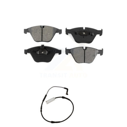 Front Semi-Metallic Disc Brake Pads And Wear Sensors Kit For BMW 335i 328i 335d 3.0L KSW-100346