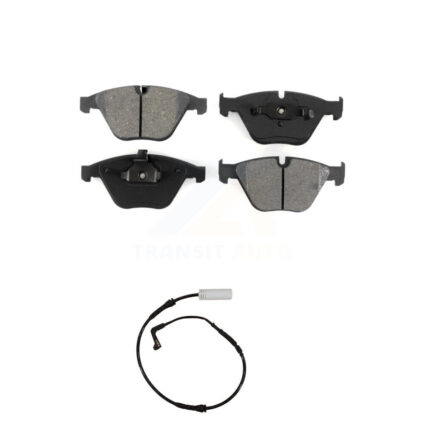 Front Semi-Metallic Disc Brake Pads And Wear Sensors Kit For 2008 BMW 328i 3.0L KSW-100347