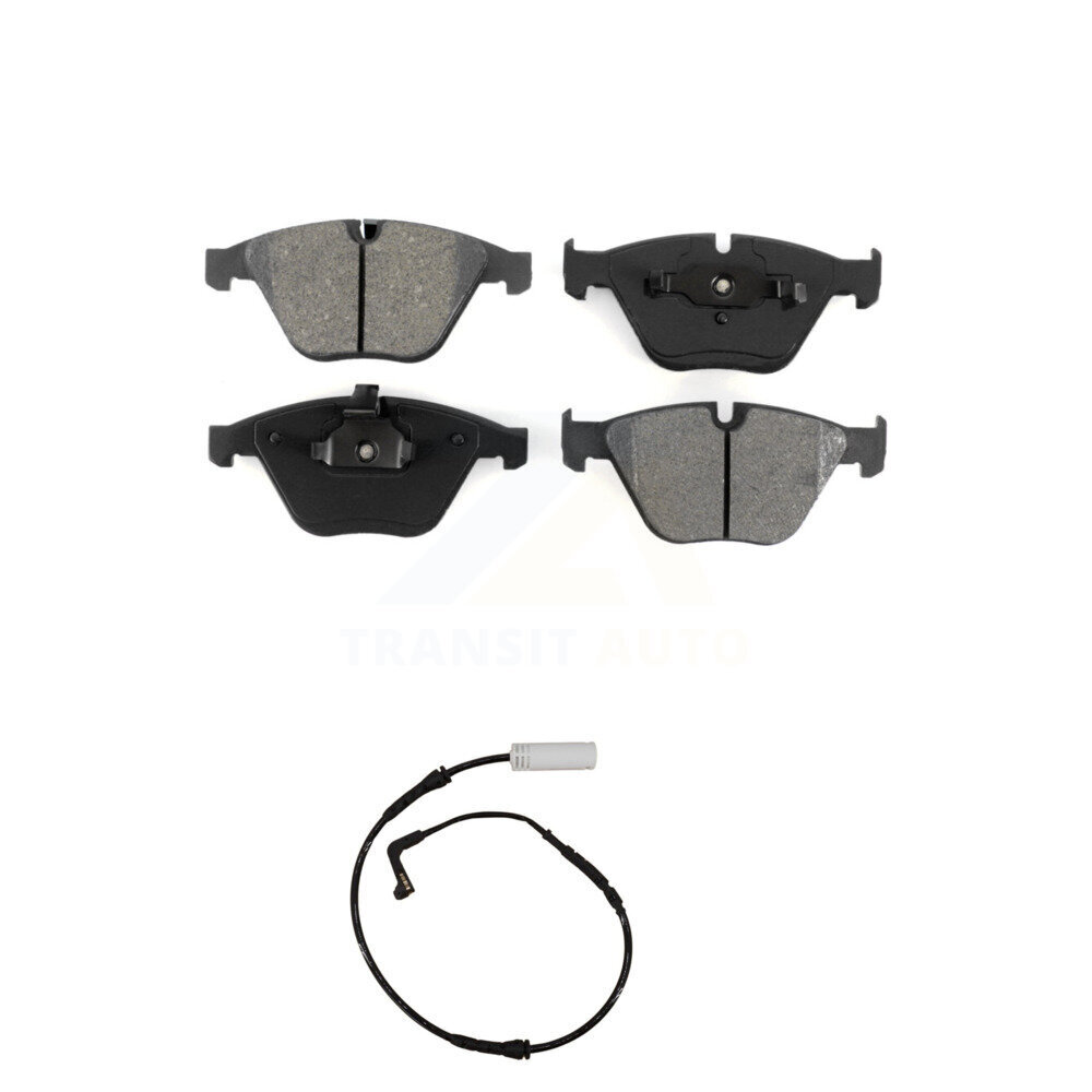 Front Semi-Metallic Disc Brake Pads And Wear Sensors Kit For 2008 BMW 328i 3.0L KSW-100347