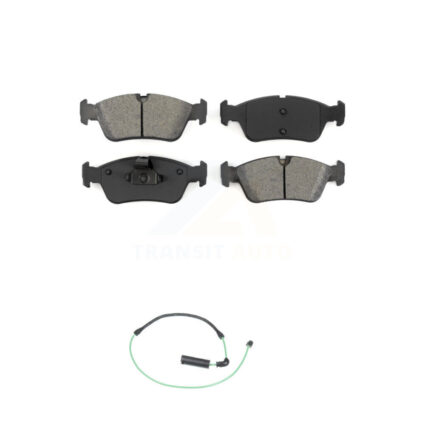 Front Semi-Metallic Disc Brake Pads And Wear Sensors Kit For 2001-2005 BMW 325xi 2.5L KSW-100368