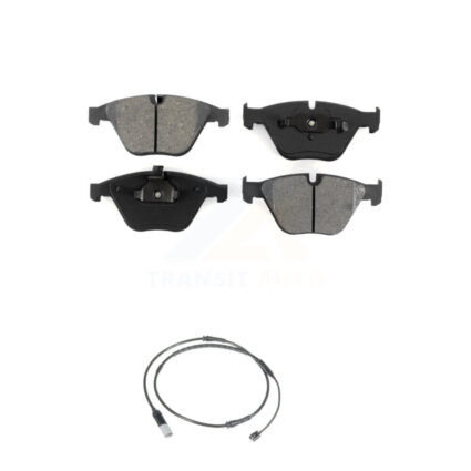 Front Semi-Metallic Disc Brake Pads And Wear Sensors Kit For 2010 BMW 535i Base with 3.0L KSW-100386