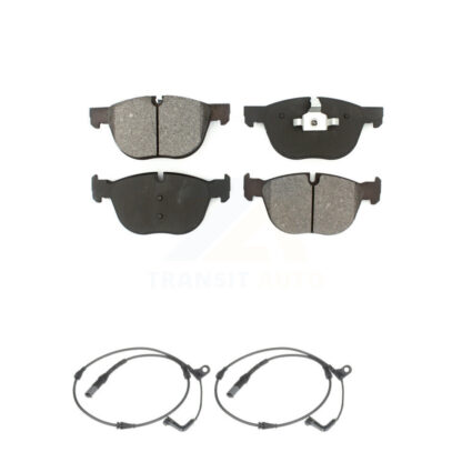 Front Semi-Metallic Disc Brake Pads And Wear Sensors Kit For BMW X5 X6 KSW-100394