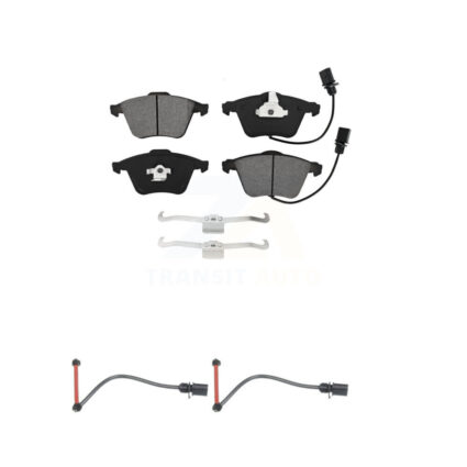 Front Semi-Metallic Disc Brake Pads And Extra Wear Sensors Kit For 2011 Audi A6 Quattro KSW-100408