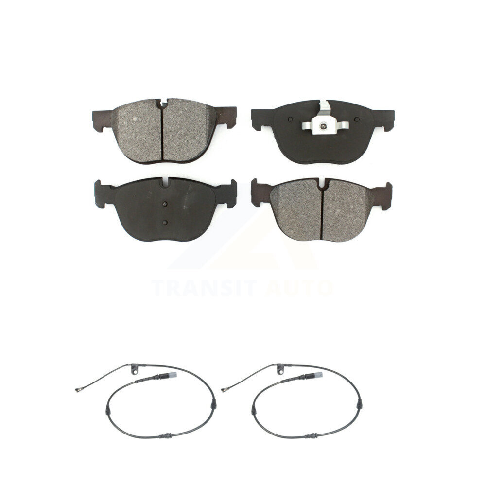 Front Semi-Metallic Disc Brake Pads And Wear Sensors Kit For BMW X5 X6 KSW-100414